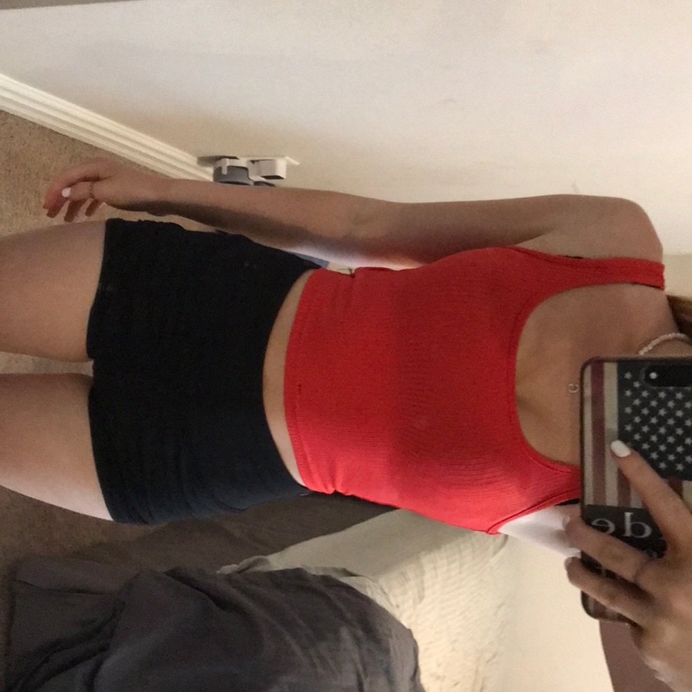 vibrant red workout tank